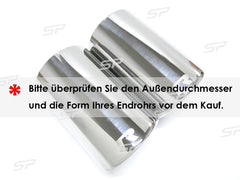 68mm Auspuffblende Endrohrblende Endrohr Edelstahl für VW GOLF 7 VII 5G Variant TDI TSI Golf 6 VI
