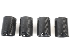 4x Auspuffblende Endrohre Carbon Schwarz für BMW M3 F80 M4 F82 65-67mm Rohr