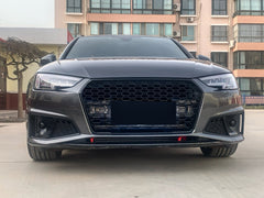 Wabengrill Kühlergrill Grill Schwarz für AUDI A4 S4 B9 Limo Avant S-Line 2015-2019