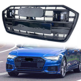 Schwarz Kühlergrill Grill für Audi A6 S6 C8 S Line mit ACC 2018-2023 fg321