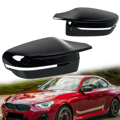 L+ R Schwarz Spiegelkappen Außenspiegel für BMW G42 G20 G21 G22 G23 G26 G30 G31 G11 G14 G15 G16