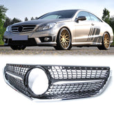 Schwarz Diamant Kühlergrill Front Grill für Mercedes E Klasse 2-Türer C207 A207 W207 2009-2013 fg182