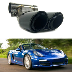Sport Auspuff Auspuffblenden Endrohre Schwarz für Porsche 981 Cayman Boxster 2012 2013 2014 2015 2016 Benzin et185