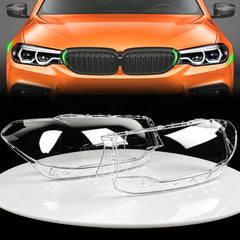 Paar Klar Scheinwerferabdeckungen Glas Streuscheibe für BMW 5er G30 G31 2016-2020