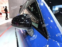 Spiegelkappen Außenspiegelkappen Schwarz Glanz für Audi A4 B9 S4 Avant 2015+ A5 F5 S5 2016+ OHNE SIDEASSIST