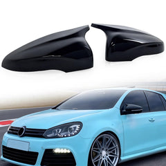 Sport Paar Schwarz Glanz Spiegelkappen Außenspiegel für VW Golf 6 VI 2009-2013