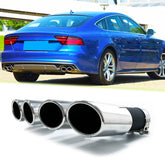 Auspuffblenden Endrohrblende Chrom für AUDI A7 4G A6 C7 A4 B8 A5 8T Q5 8U