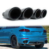 Auspuffblenden Endrohre Auspuff Schwarz für Porsche Cayenne 92A V6 2010-2014 vor Facelift