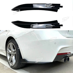 Heck Splitter Spoiler Ecken Ansätze Schwarz Passend für 3er F30 F31 Sport Paket 2013-2019