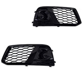 NEU Lüftungsgitter Schwarz Glanz Nebelscheinwerfer Gitter Blende Waben für Audi Q5 FY Serienstoßstange 17-20