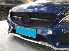 Kühlergrill Front Grill Schwarz für Mercedes Benz C-Klasse W205 C205 A205 S205 Facelift 2018 2019 2020 2021