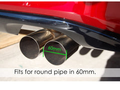 68mm Auspuffblende Endrohrblende Endrohr Edelstahl für VW GOLF 7 VII 5G Variant TDI TSI Golf 6 VI