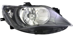 Scheinwerfer Set für Seat Ibiza 4 6J 2012- Single Schwarz Halogen H4 LWR