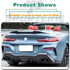 NEU 100% Echt Carbon Heck Spoiler Flüge Spoilerlippe Passend für 8er G14 840i M850i Cabrio ab 2020