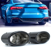 Auspuffblenden Endrohre Carbon Chrom für AUDI A3 A4 A5 A6 A7 A8 TT Seat Leon Universal 63-66mm
