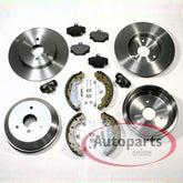 NEU 280mm + 203mm Bremsen Set vorne Bremstrommeln Zubeh hinten für Smart Fortwo Cabrio 451 2007-2012