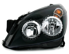 NEU Halogen Scheinwerfer Schwarz für Opel Astra H 2004-2010 H1 H7 mit E-Prüfzeichen