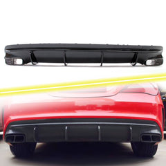 CLA 45 AMG Diffusor + Schwarz Auspuffblende für Mercedes Benz CLA C117 X117 W117 AMG Line 2016-2019 di9