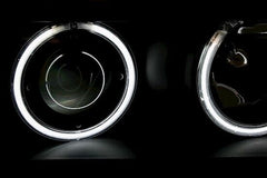 NUE Angel Eyes Scheinwerfer Set Schwarz für 3er E36 Coupe Cabrio 1991-1999 mit E-Prüfzeichen