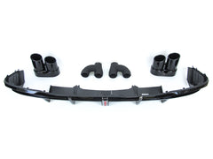 Sport Stoßfängerdiffusor mit schwarzen Auspuffendrohren Glossy Black für Audi A5 B9 S-line S5 2020-2023