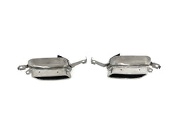 NEU Sport Optik Auspuffblenden Endrohr Auspuff Chrom Passend für 7er F01 F02 08-15 et239