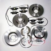 NEU 325mm + 320mm Bremsen Set Beläge Backen vorne hinten Passend für 3er E46 1998-2005