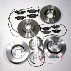 NEU 325mm + 320mm Bremsen Set Beläge Backen vorne hinten Passend für 3er E46 1998-2005