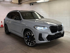 Frontgrill Kühlergrill Nieren Doppelsteg Grill Schwarz Passend für X3 G01 X4 G02 LCI