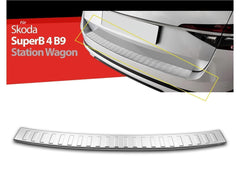 Ladekantenschutz für Skoda SUPERB 3 Kombi SW ab 2015 Stoßstangenschutz Edelstahl