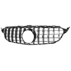 GT LOOK Chrom Kühlergrill Frontgrill Front Grill für Mercedes Benz C Klasse W205 S205 C205 A205 2014 2015 2016 2017 2018