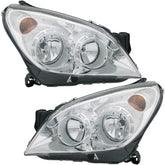 NEU Halogen Scheinwerfer Set Chrom für Opel Astra H 2004-2010 H1 H7 mit E-Prüfzeichen