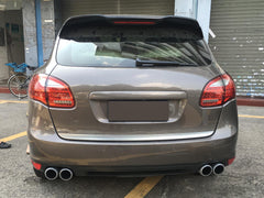 Matt Silber GTS Optik Auspuffblenden Endrohre für Porsche Cayenne 92A V8 Turbo 2010-2014 et9