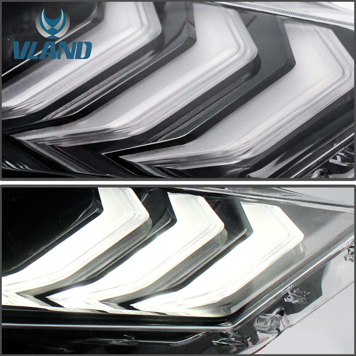 NEU LED-Scheinwerfer Frontscheinwerfer für Ford Mustang 2018-2020 Projektor mit dual Len-Strahlen