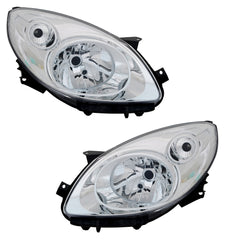 NEU Scheinwerfer Set Chrom H4 LWR für Renault Twingo 2 CN0 2007-2011 mit E-Prüfzeichen