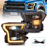 LED Scheinwerfer Frontscheinwerfer für Ford F-150 2015-2017 Ford SVT Raptor 2016-2021