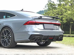 NEU Matt Carbon Duplex Sportauspuff Auspuffblenden Endrohre für AUDI VW Universal 48-52mm et259