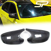 Spiegelkappen Außenspiegelkappen Carbon Fiber Passend für 3er E90 E91 E92 E93 LCI 2010-2013 1er E81 E82 E87 E88 LCI 2010-2012