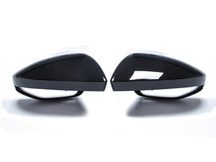 Spiegelkappen Außenspiegel Schwarz Glanz für Audi A6 C8 A7 4KA ab 2017 mit SideAssist