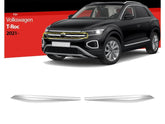 Kühlergrill Leisten für VW T-Roc ab 2021 Edelstahl Grillleisten 2 tlg