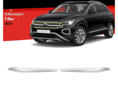 Kühlergrill Leisten für VW T-Roc ab 2021 Edelstahl Grillleisten 2 tlg