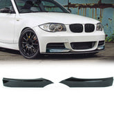 Splitter Spoiler Ecken Ansätze Schwarz Passend für 1er E82 E88 Sport Paket LCI 2007-2010