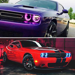NEU LED Halogen RGB Frontscheinwerfer für Dodge Challenger SE R/T Set 2015-21