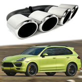 Sport Auspuff Auspuffblenden Endrohre Chrom für Porsche Cayenne 92A V8 2010-2014 et101