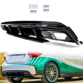 Diffusor Heckdiffusor + Schwarz Auspuffblenden für Mercedes Benz A-Klasse W176 AMG Line A45 AMG ab2015 di17