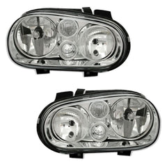 NEU Halogen Scheinwerfer Set LWR für VW Golf 4 1997-2003 ohne NSW H1 H7 mit E-Prüfzeichen
