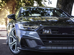 Spiegelkappen Außenspiegel Schwarz Glanz für Audi A6 C8 A7 4KA ab 2017 mit SideAssist