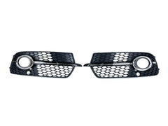 Schwarz Chrom Nebelscheinwerfer Gitter Blenden Grill für AUDI Q5 8R S Line 2013-2017 fg336