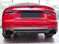 Schwarz Heckdiffusor Auspuffblenden Diffusor für Audi A5 F5 S Line 2017-2020 vor-facelift