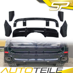 Diffusor Heckdiffusor Heckschürze Schwarz für BMW X5 F15 mit M-Sport Paket 2013-2018 di89