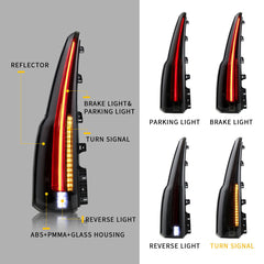 LED Rückleuchten Rücklicht Heckleuchten für GMC Yukon XL(Cadillac Escalade Stil) 2015-2020